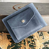 Стильний жіночий шкіряний гаманець BGS 9*12 см синій BGS3017, фото 2