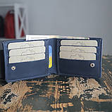 Стильний жіночий шкіряний гаманець BGS 9*12 см синій BGS3017, фото 5