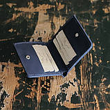 Шкіряний гаманець портмоне BGS синій BGS3032, фото 5