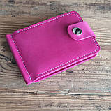 Затиск для грошей BGS шкіряний рожевий фуксія BGS3035, фото 4