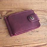 Затиск для грошей BGS шкіряний бордовий BGS3037, фото 4