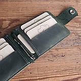 Затиск для грошей BGS шкіряний зелений BGS3038, фото 2