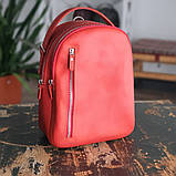 Жіночий шкіряний рюкзак BGS червоний BGS3040, фото 3