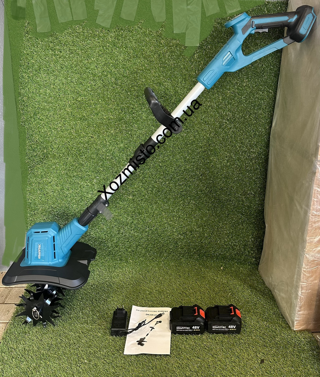 Акумуляторний ручний культиватор KRAFFTEC KR-1039 Germany для розпушування та прополювання городу, Бездротовий, фото 1