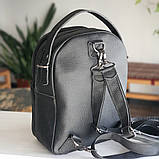 Жіночий шкіряний рюкзак BGS чорний BGS3047, фото 2