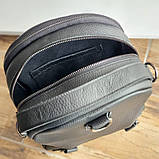 Жіночий шкіряний рюкзак BGS чорний BGS3047, фото 7