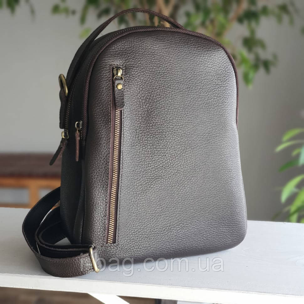 Жіночий шкіряний рюкзак BGS коричневий BGS3048, фото 1