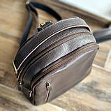 Жіночий шкіряний рюкзак BGS коричневий BGS3048, фото 4