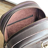 Жіночий шкіряний рюкзак BGS коричневий BGS3048, фото 6