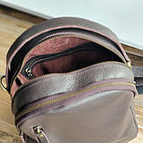 Жіночий шкіряний рюкзак BGS коричневий BGS3048, фото 7