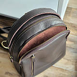 Жіночий шкіряний рюкзак BGS коричневий BGS3048, фото 8