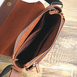 Чоловіча повсякденна шкіряна сумка BGS коньячна 23*20*7 см BGS3049, фото 6