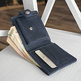 Чоловічий шкіряний гаманець портмоне BGS синій BGS3051, фото 3