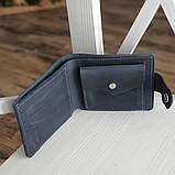 Чоловічий шкіряний гаманець портмоне BGS синій BGS3051, фото 4