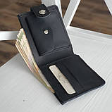 Чоловічий шкіряний гаманець портмоне BGS чорний BGS3052, фото 3