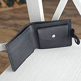 Чоловічий шкіряний гаманець портмоне BGS чорний BGS3052, фото 4