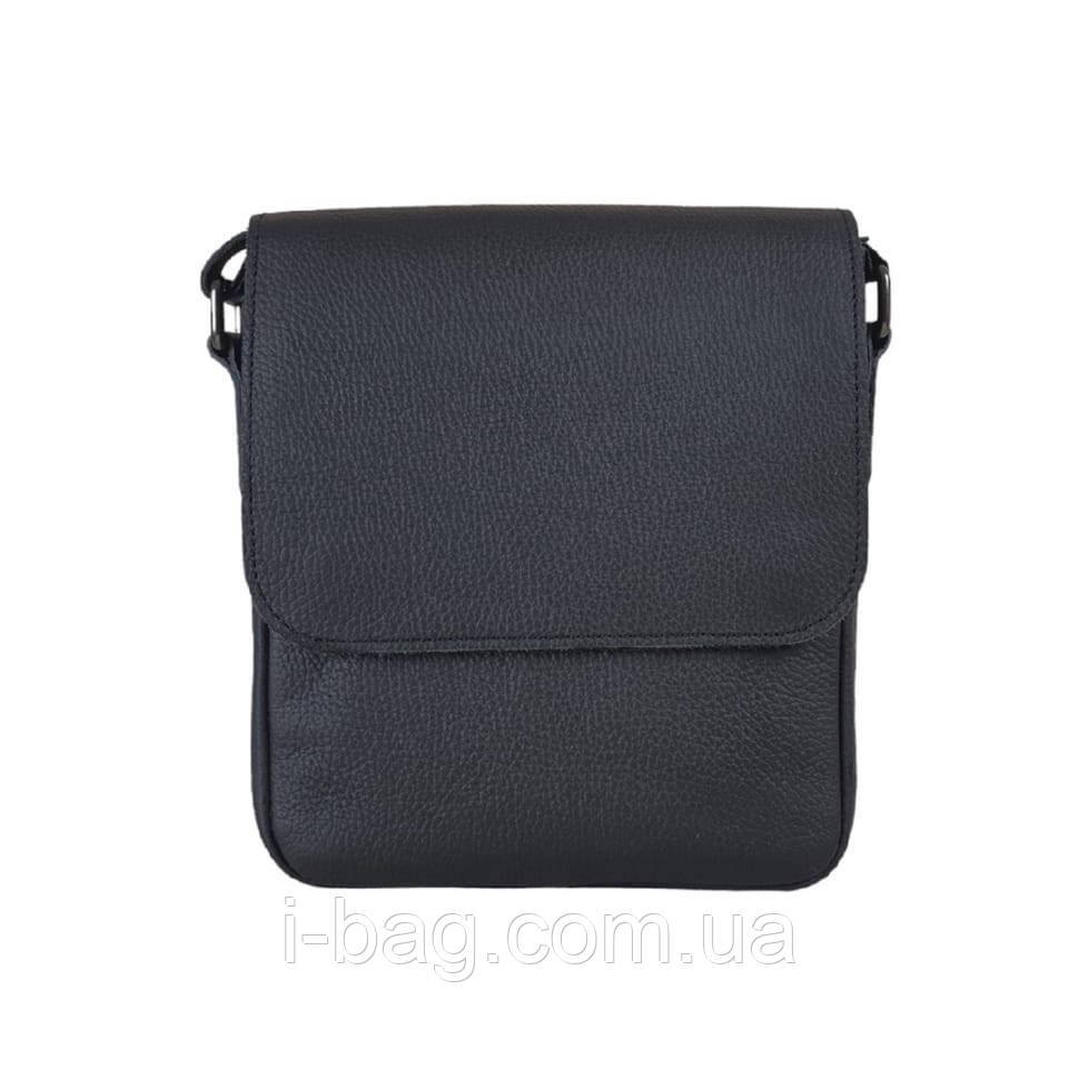 Чоловіча сумка шкіряна BGS флотар чорна BGS3053, фото 1