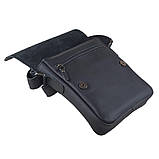 Чоловіча сумка шкіряна BGS флотар чорна BGS3053, фото 2