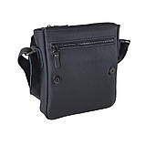 Чоловіча сумка шкіряна BGS флотар чорна BGS3053, фото 3