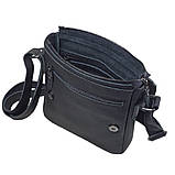 Чоловіча сумка шкіряна BGS флотар чорна BGS3053, фото 4