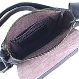 Чоловіча сумка через плече BGS 23*20*7 см шкіряна флотар коричнева BGS3056, фото 5