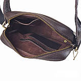 Сумка чоловіча через плече BGS 22*20*5 cм шкіряна коричнева флотар BGS3058, фото 7