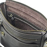 Чоловіча шкіряна сумка через плече BGS 23*20*5 см коричнева флотар BGS3059, фото 7
