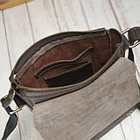 Чоловіча шкіряна сумка через плече BGS 23*20*5 см коричнева флотар BGS3059, фото 8