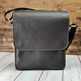 Чоловіча сумка шкіряна BGS флотар коричнева BGS3072, фото 2