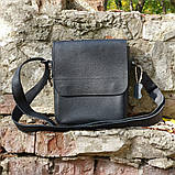 Чоловіча сумка шкіряна BGS флотар коричнева BGS3072, фото 3