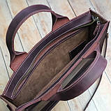 Шкіряна офісна сумка BGS бордового кольору BGS3079, фото 3