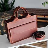Жіноча шкіряна ділова сумка BGS коньячна BGS3082, фото 2
