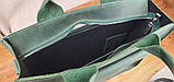 Жіноча шкіряна ділова сумка BGS зелена BGS3083, фото 6