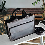 Жіноча шкіряна ділова сумка BGS коричнева BGS3084, фото 2