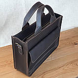 Жіноча шкіряна ділова сумка BGS коричнева BGS3084, фото 8