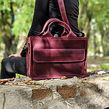 Жіноча шкіряна ділова сумка BGS бордова BGS3085, фото 5