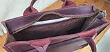 Жіноча шкіряна ділова сумка BGS бордова BGS3085, фото 8