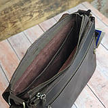 Чоловіча шкіряна сумка через плече BGS 35*24*8 см коричнева BGS3087, фото 5