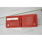 Шкіряний гаманець з притиском для грошей BGS 12,5*8,5 см червоний BGS3141, фото 2