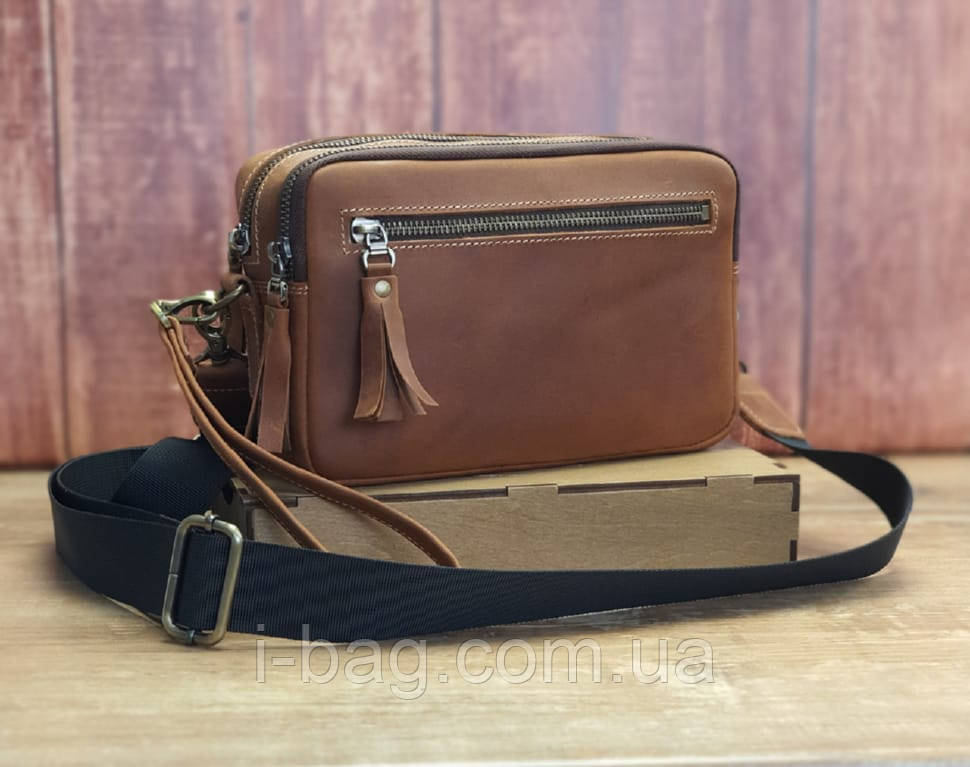 Сумка жіноча шкіряна BGS коньячна BGS3092, фото 1