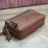 Сумка жіноча шкіряна BGS коньячна BGS3092, фото 3