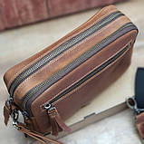 Сумка жіноча шкіряна BGS коньячна BGS3092, фото 4