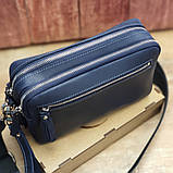 Сумка жіноча шкіряна BGS синя BGS3094, фото 6