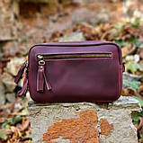 Сумка жіноча шкіряна BGS бордова BGS3095, фото 2