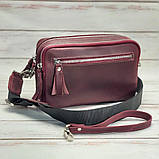 Сумка жіноча шкіряна BGS бордова BGS3095, фото 4