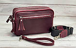Сумка жіноча шкіряна BGS бордова BGS3095, фото 5