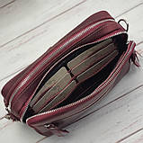 Сумка жіноча шкіряна BGS бордова BGS3095, фото 7