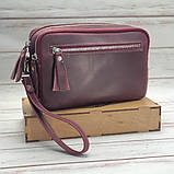 Сумка жіноча шкіряна BGS бордова BGS3095, фото 9