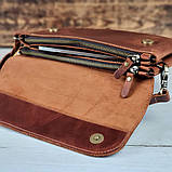 Жіноча шкіряна сумка клатч BGS коньячна BGS3103, фото 3