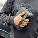 Чоловіча шкіряна сумка клатч BGS чорна BGS3104, фото 2